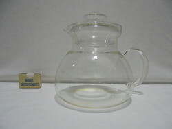 Heat-resistant glass jug with a lid - one and a half liters