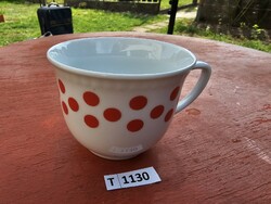 T1130 lubjana red polka dot mug