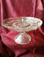 Old glass cake stand