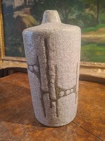 Mária Hadamcsik's earthenware ceramic single-strand vase