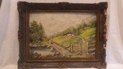 Home marked oil-wood fiber painting blondel picture frame