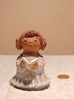 Glazed ceramic chorister girl - marked