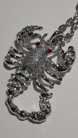 Crab pendant with large crystal encrusted necklace