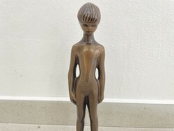 R Kiss Lenke bronz szobor női akt lány figura