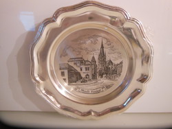 Plate - wall - new - silver plated - 22 cm - German - unopened packaging