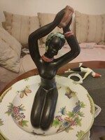 Art deco negro ceramic statue