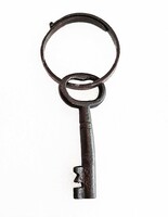 Antik kovácsoltvas / kovácsolt vas kulcskarika