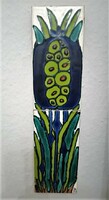 Retro wall ceramics, wall picture, ceramic tile 41 cm x 10 cm, marked