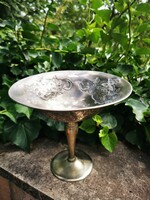 Antique silver-plated pedestal table