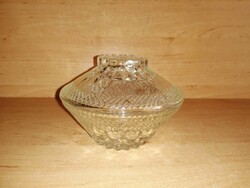 Antique glass sugar bowl, bonbonnier - dia. 12 cm (29/d)