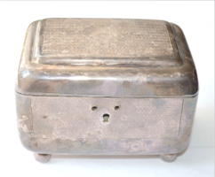 HERMANN Marked Silver Sugar Box with Thick Silver Plating