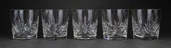 1O032 polished glass crystal whiskey glass set 5 pieces