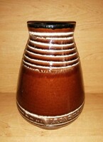 Marked glazed ceramic vase - 21 cm high (34/d)