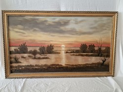Sunset Kővár solid painting.