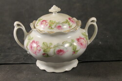 Antique pink porcelain sugar bowl 342