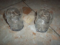 2 wine aioli rocco glasses with an interesting crumpled shape