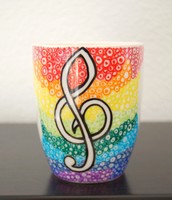 For music lovers - hand painted mug