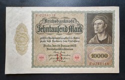 Németország, nagyalakú 10000 Márka 1922, VF+