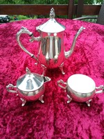 Beautiful metal coffee set in mint condition /3 pieces/