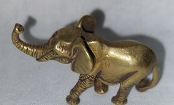 Miniature solid brass elephant figurine