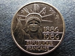 Franciaország Ötödik Köztársaság ezüst piedfort .950 100 Frank próbaveret 1986 (id69417)
