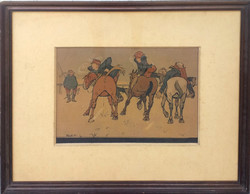 Tibor Pólya (1886-1937): mounted hussars