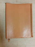 Old handmade brown leather book cover booklet cover with bookmark