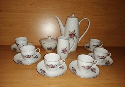 Bohemia porcelán virág mintás kávés készlet (34/d)