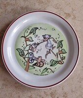 Zsolnay Vízipók mese mintás porcelán lapos tányér