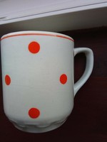 Polka dot granite mug