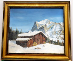 Winter landscape, charming painting