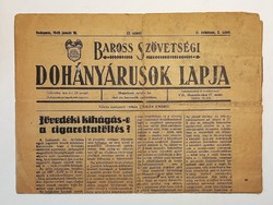 1940 január 18  /  BAROSS SZÖVETSÉGI DOHÁNYÁRUSOK LAPJA  /  Ssz.:  RU554