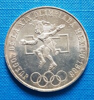 Mexiko Olimpia 1968 25 Peso. aUNC állapot
