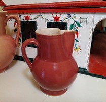 Old, rare Zsolnay jug! Pink glaze, 15 cm high! It is in good condition as shown in the pictures!