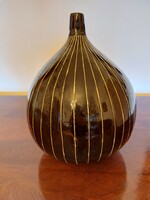 Artdeco black and white striped vase