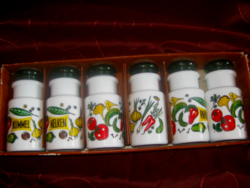 Vintage spice holder set rastal milk bottle