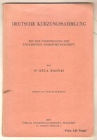 Béla Radnai: deutsche kürzungssammlung 1937