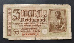 Germany 20 reichsmark / mark 1940, vg