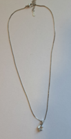 Vékony bizsu nyaklánc 45 cm, függővel (ezüstnek vásárolva)