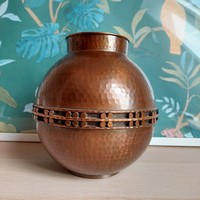 Industrial art copper gilded vase