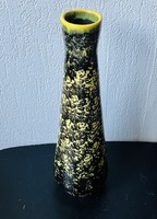 Yellow-black ceramic vase
