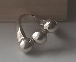 Women's berry silver ring