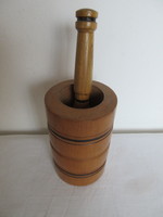 Art deco, large wooden mortar and pestle. Negotiable!