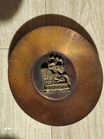 Iparművészeti réz bronz tálka