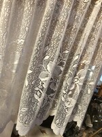 Stained glass lace curtain with flower motif