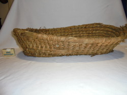 Antik kenyér formázó fonott kosár - pék munkaeszköz