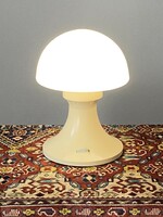 Adjustable brightness retro mushroom lamp with glass shade