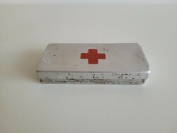 Old retro aluminum Russian first aid box