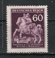 Német megszállás 0191 (Böhmen és Mähren) Mi 113 gumi nélküli       0,30 Euró