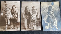 Valiant János: Zszassa Primadonna of Fedák + bago: Miska Papp original 3 photo sheets 1904 marked